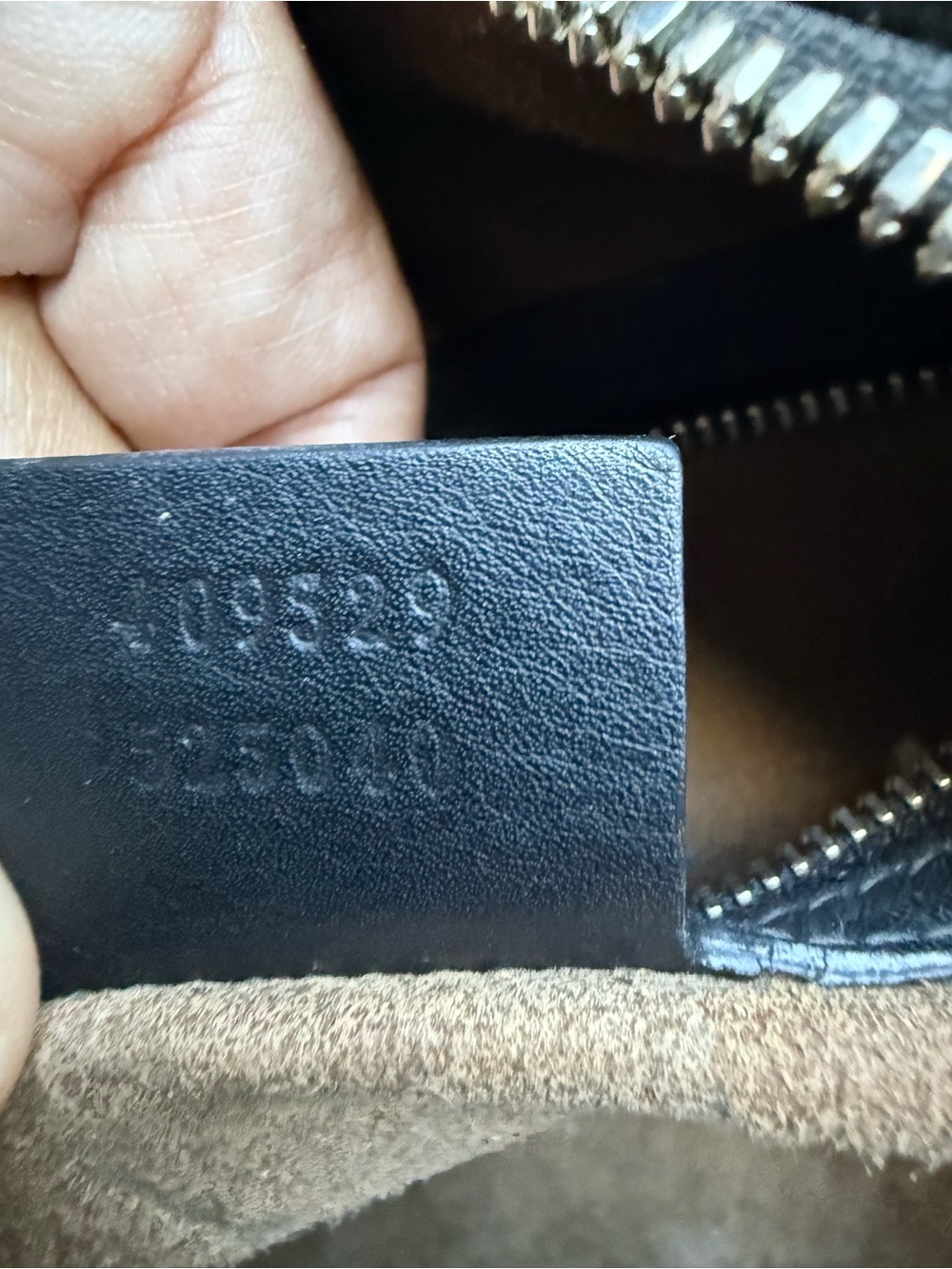 Gucci Preloved Black GG Supreme Arabesque Tooled Floral Leather Accent Satchel - Picture 8 of 17